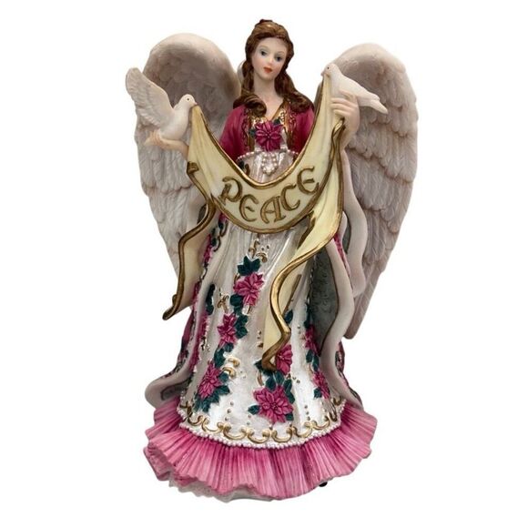 San Francisco Music Box Company Angels We Have Heard Angel Musical Figurine 7.5" - Picture 1 of 9